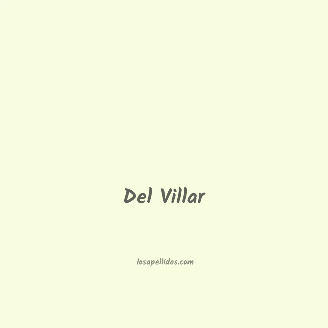 Del villar en chino