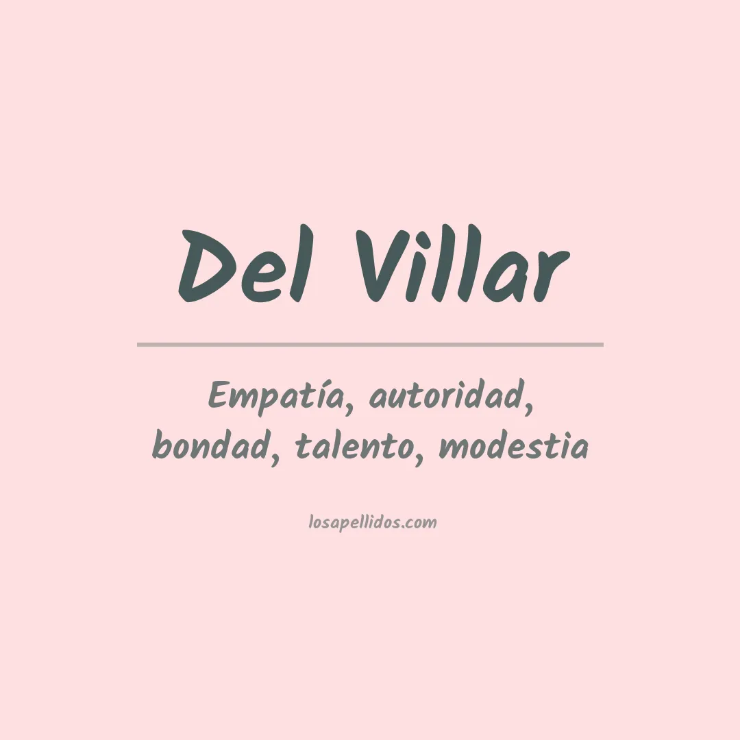 Apellido Del villar