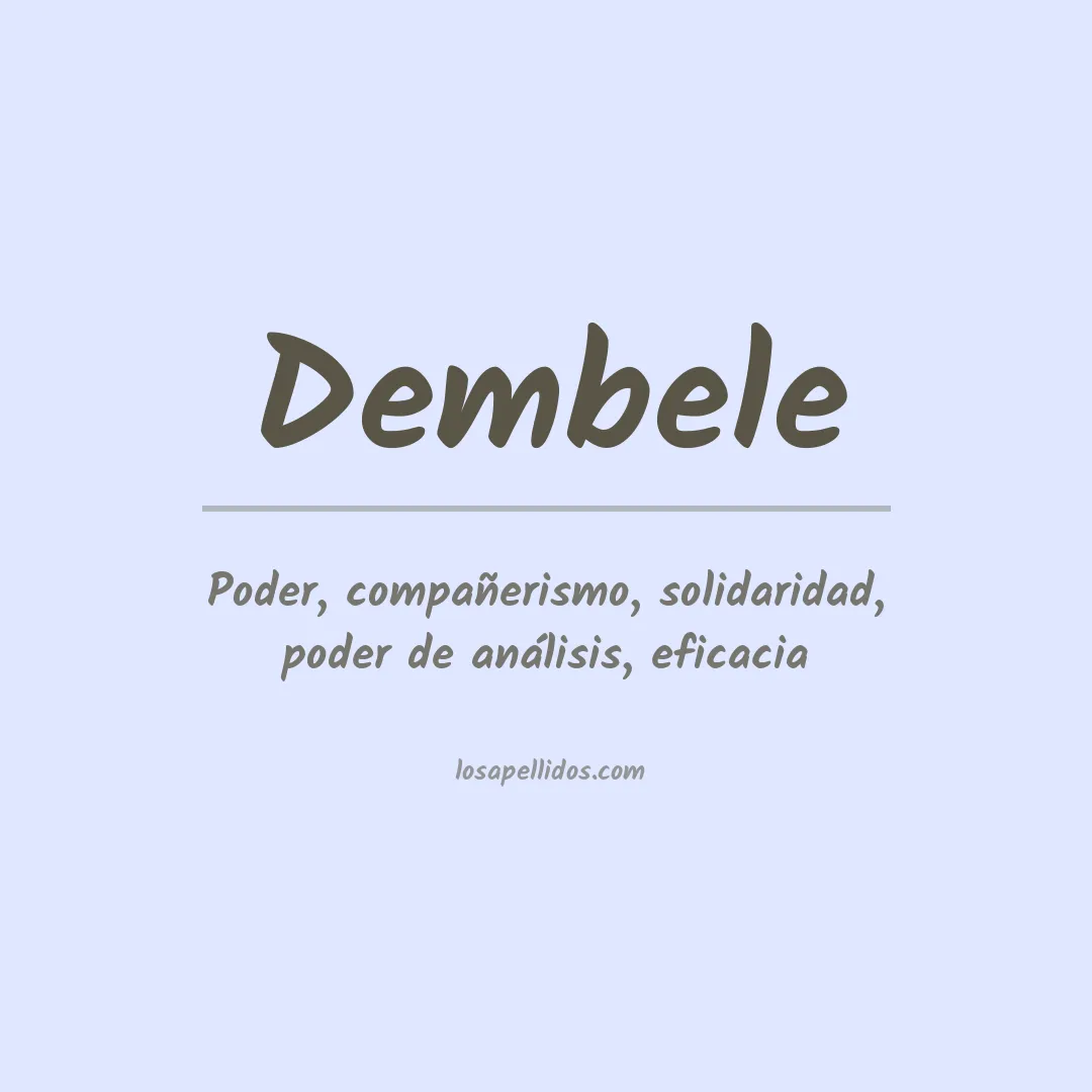 Apellido Dembele