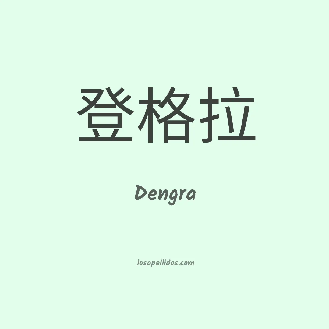 Dengra en chino