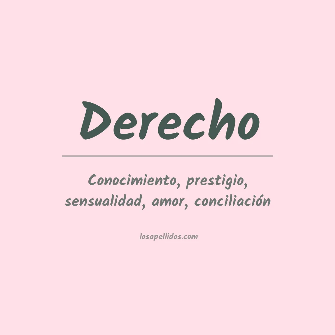 Significado del Apellido Derecho