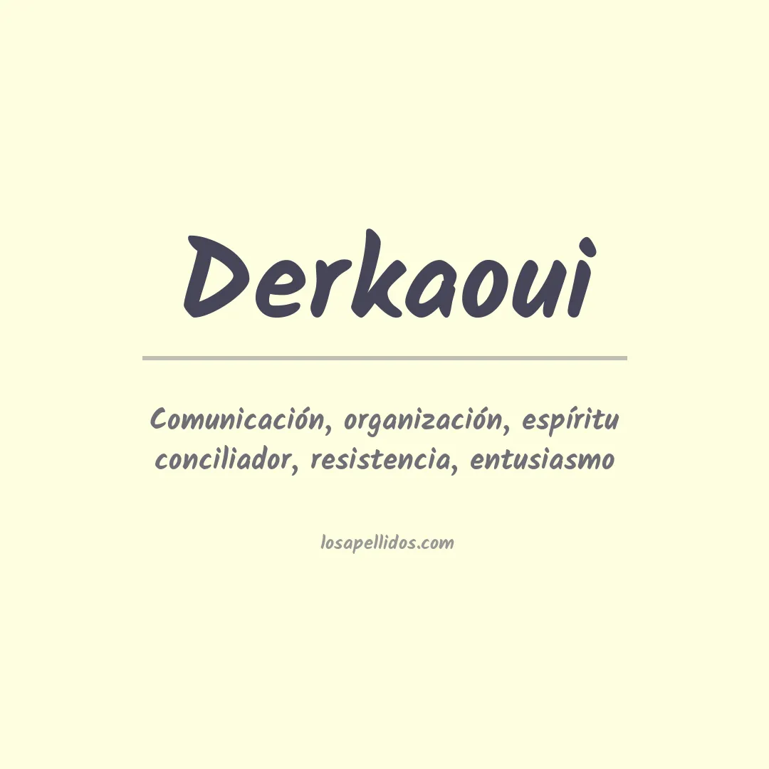 Apellido Derkaoui