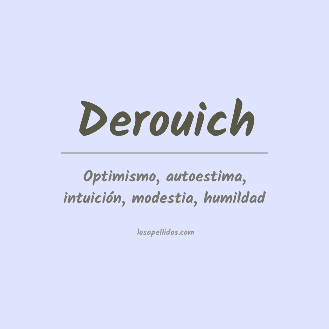 Apellido Derouich