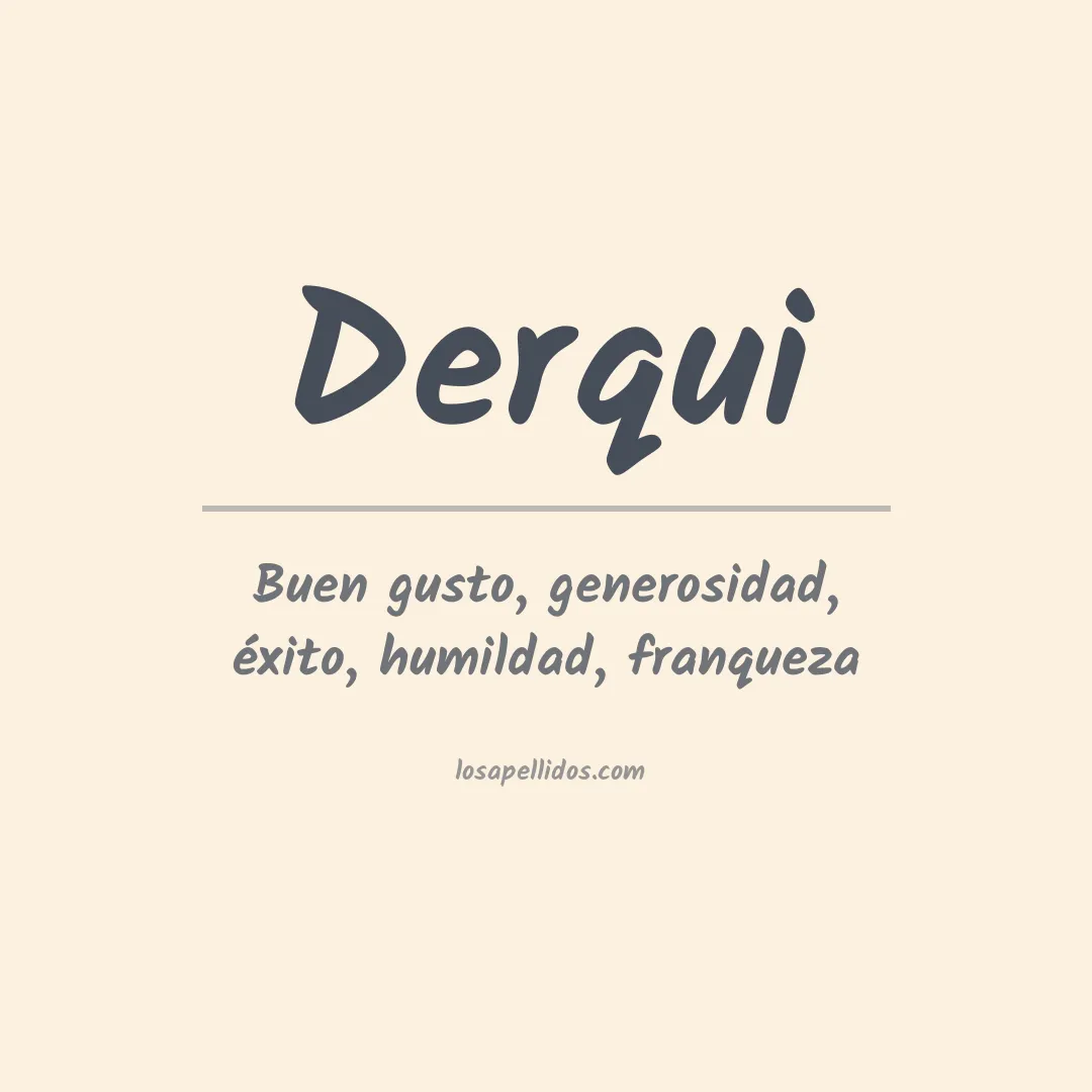 Apellido Derqui