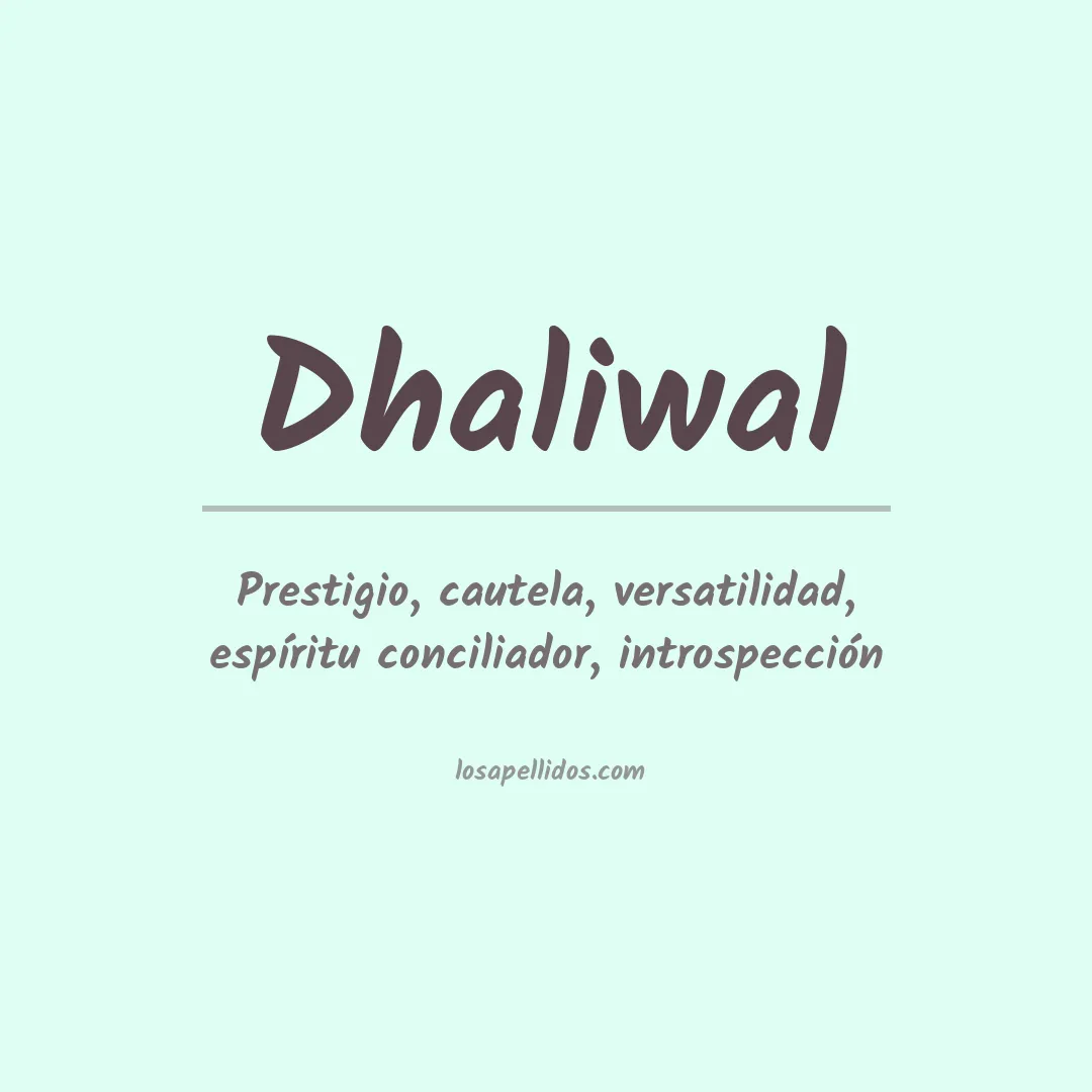 Apellido Dhaliwal