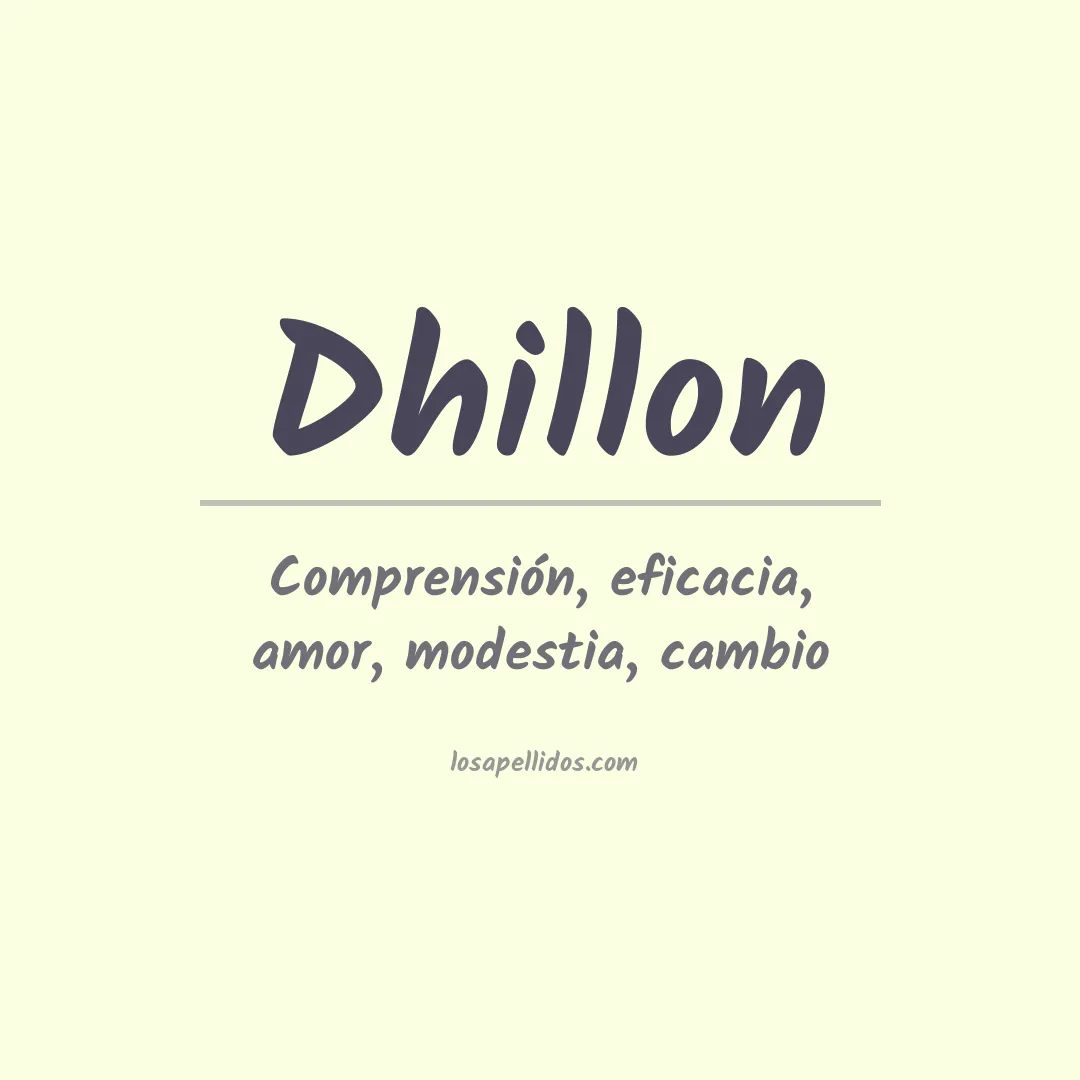 Apellido Dhillon