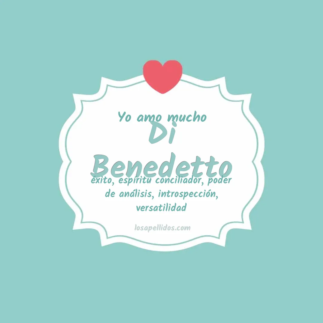 Yo amo mucho Di benedetto
