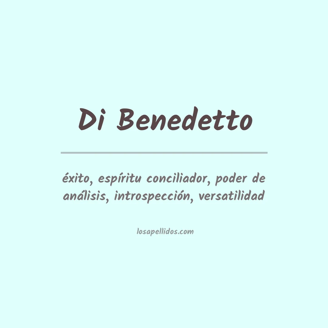 Apellido Di benedetto