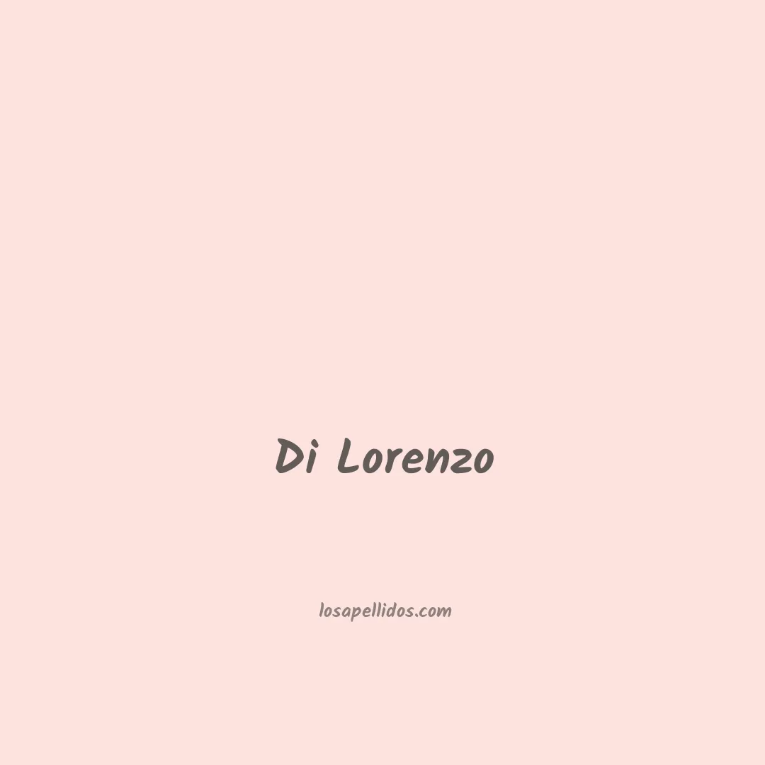 Di lorenzo en chino