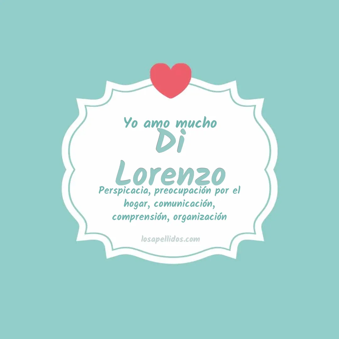 Yo amo mucho Di lorenzo