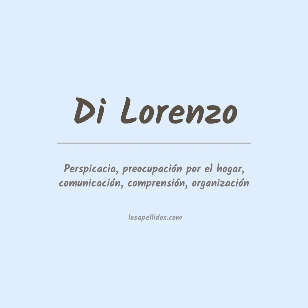 Apellido Di lorenzo