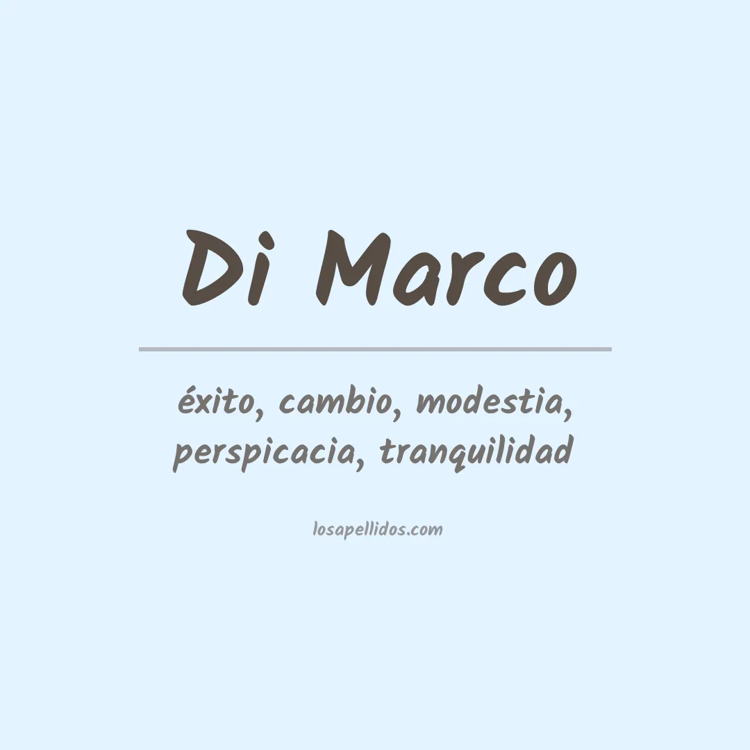 Significado del Apellido Di marco