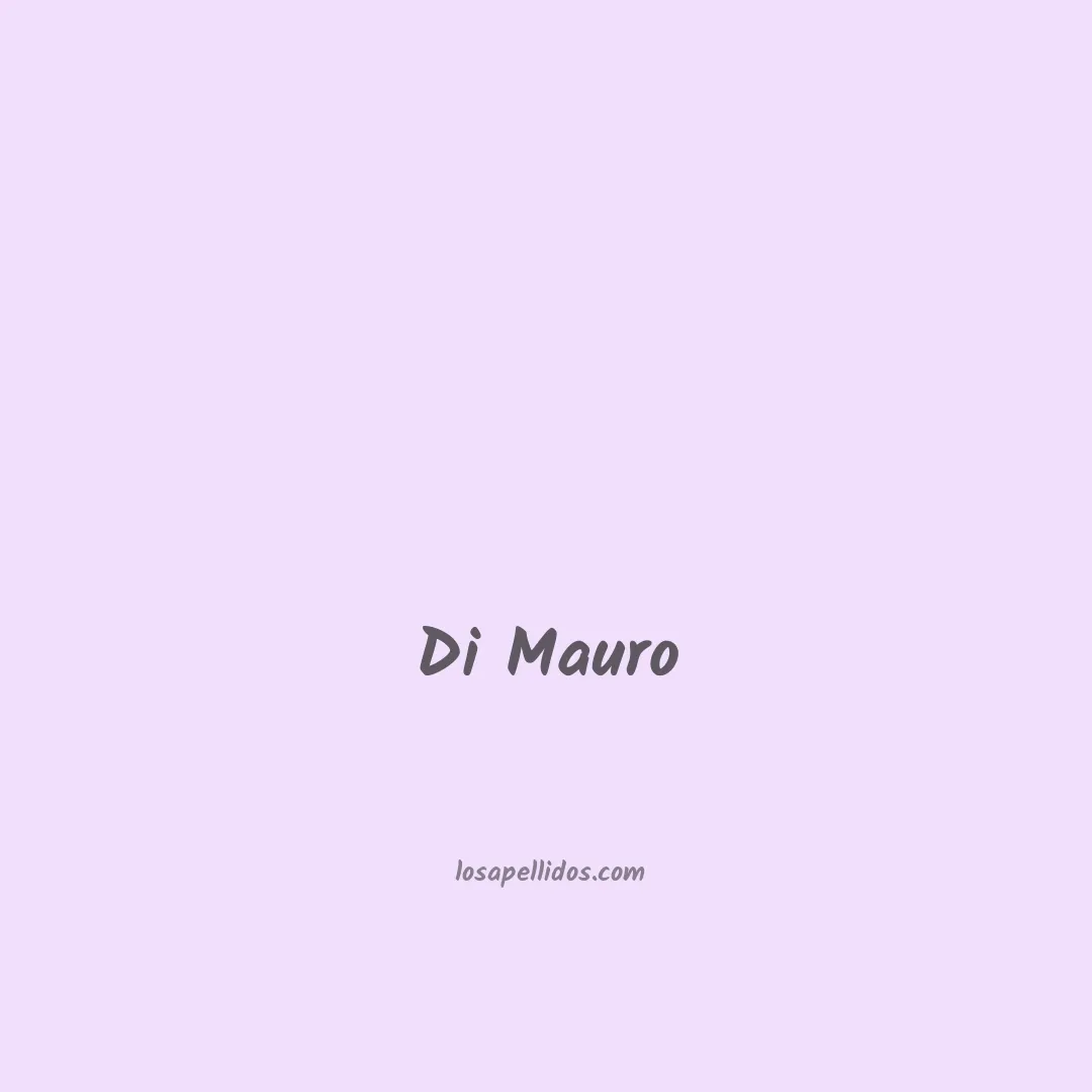 Di mauro en chino