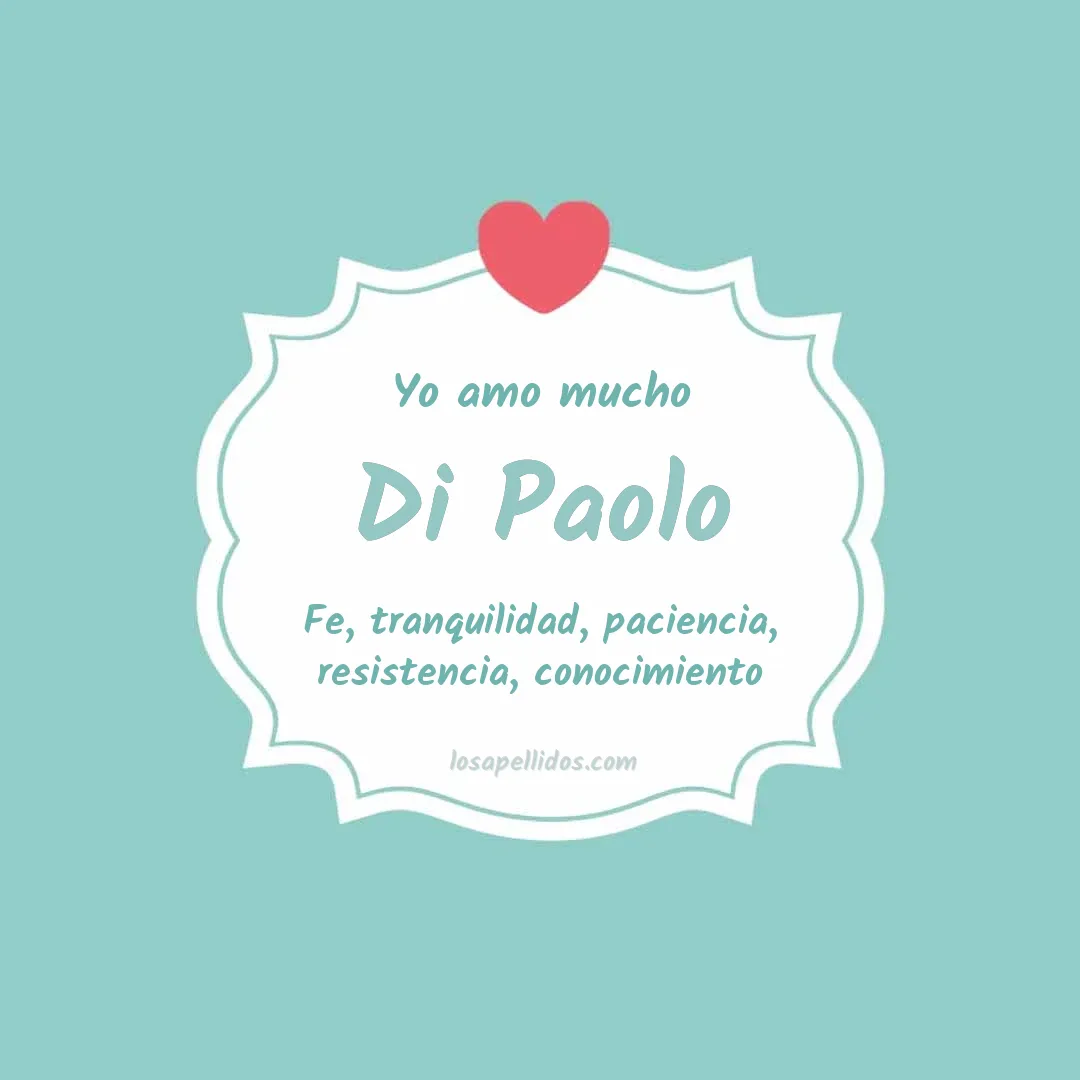 Yo amo mucho Di paolo