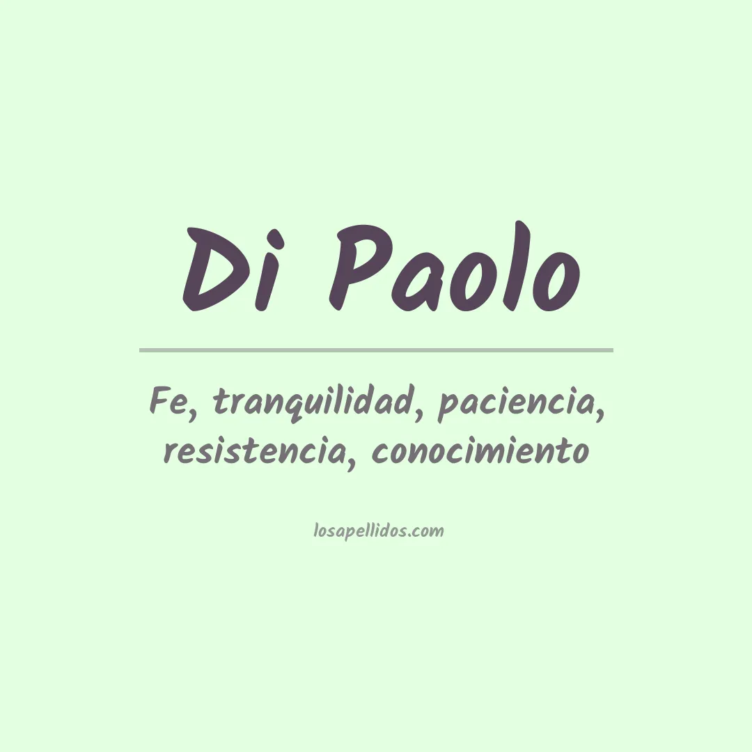 Apellido Di paolo