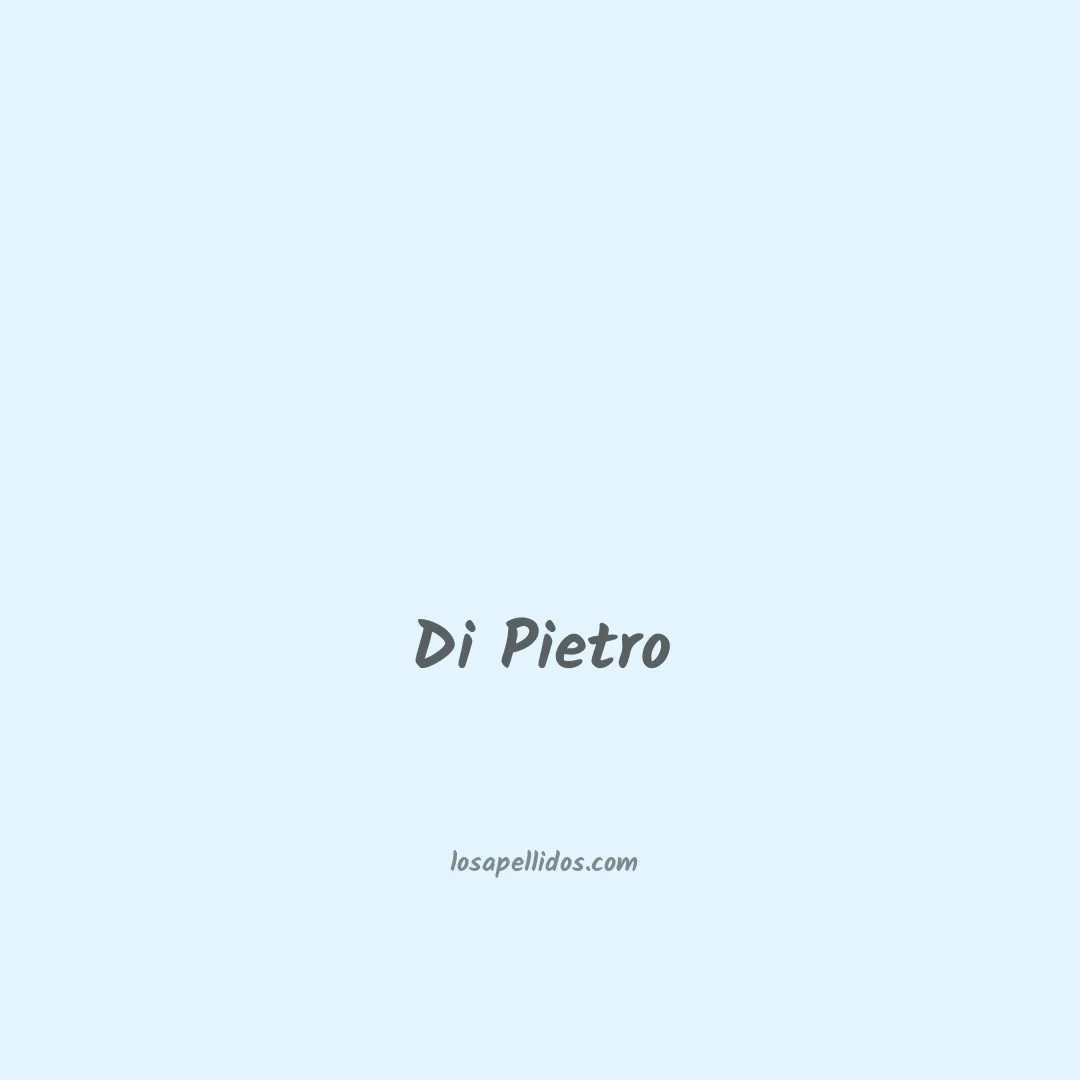 Di pietro en chino