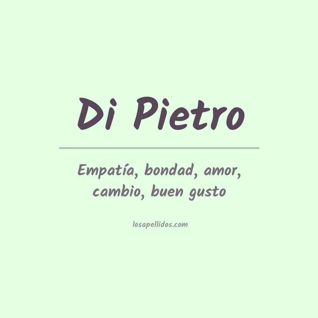 Apellido Di pietro