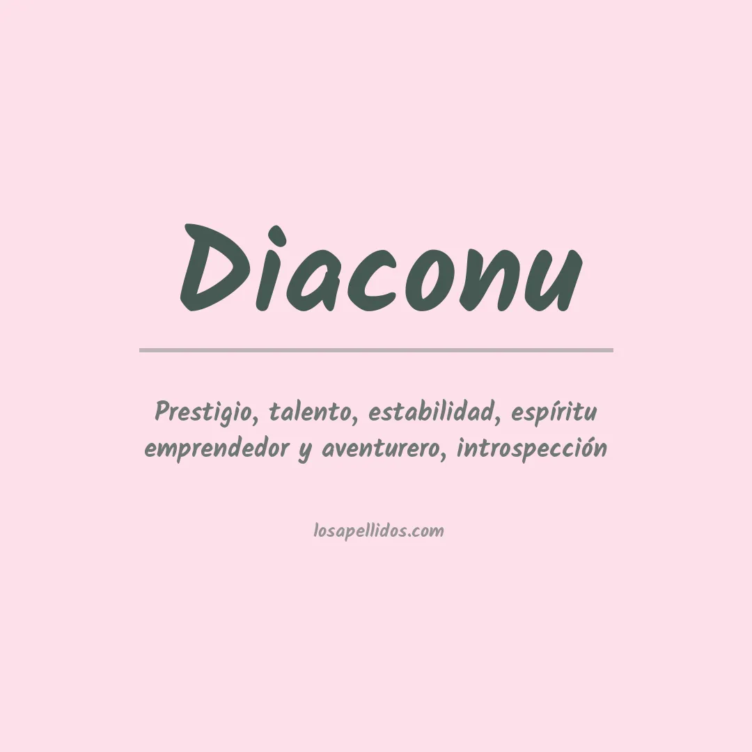 Apellido Diaconu