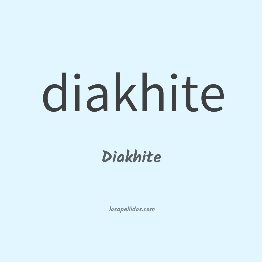 Diakhite en chino