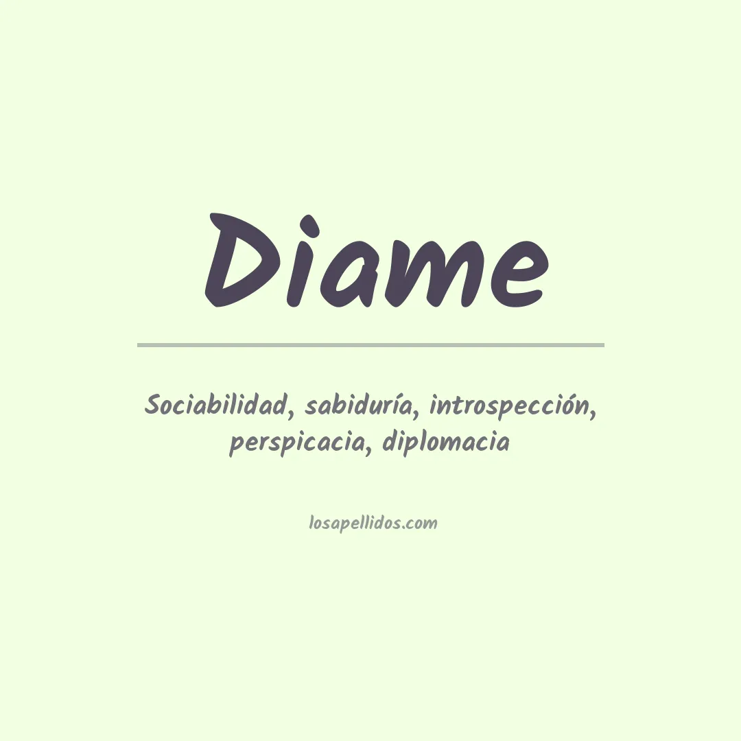 Apellido Diame