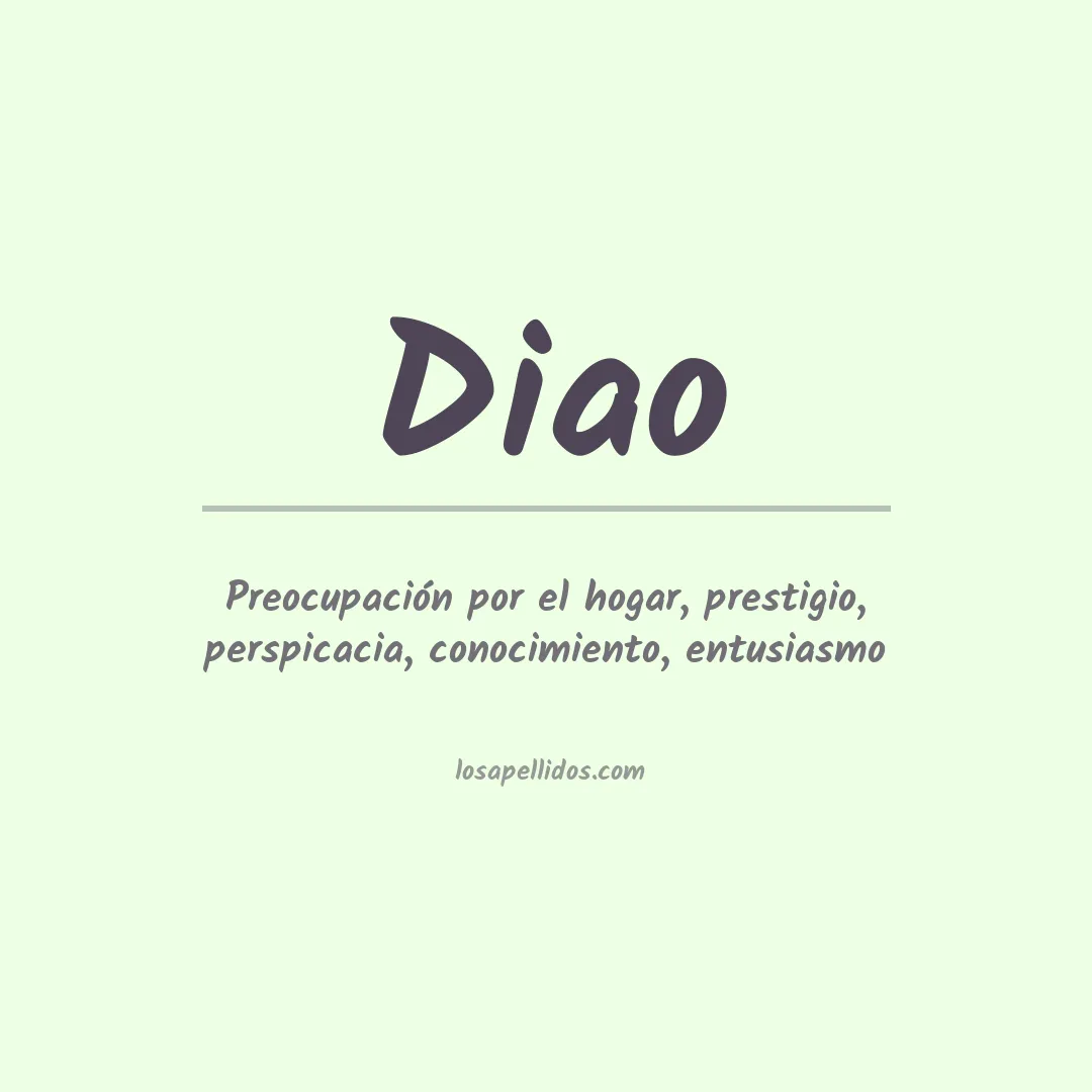 Apellido Diao