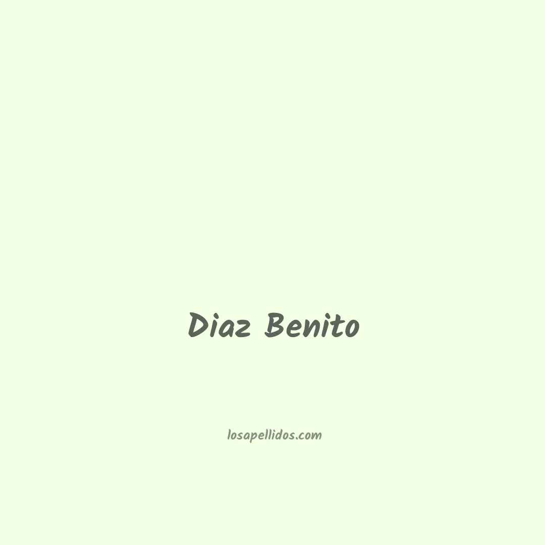 Diaz benito en chino