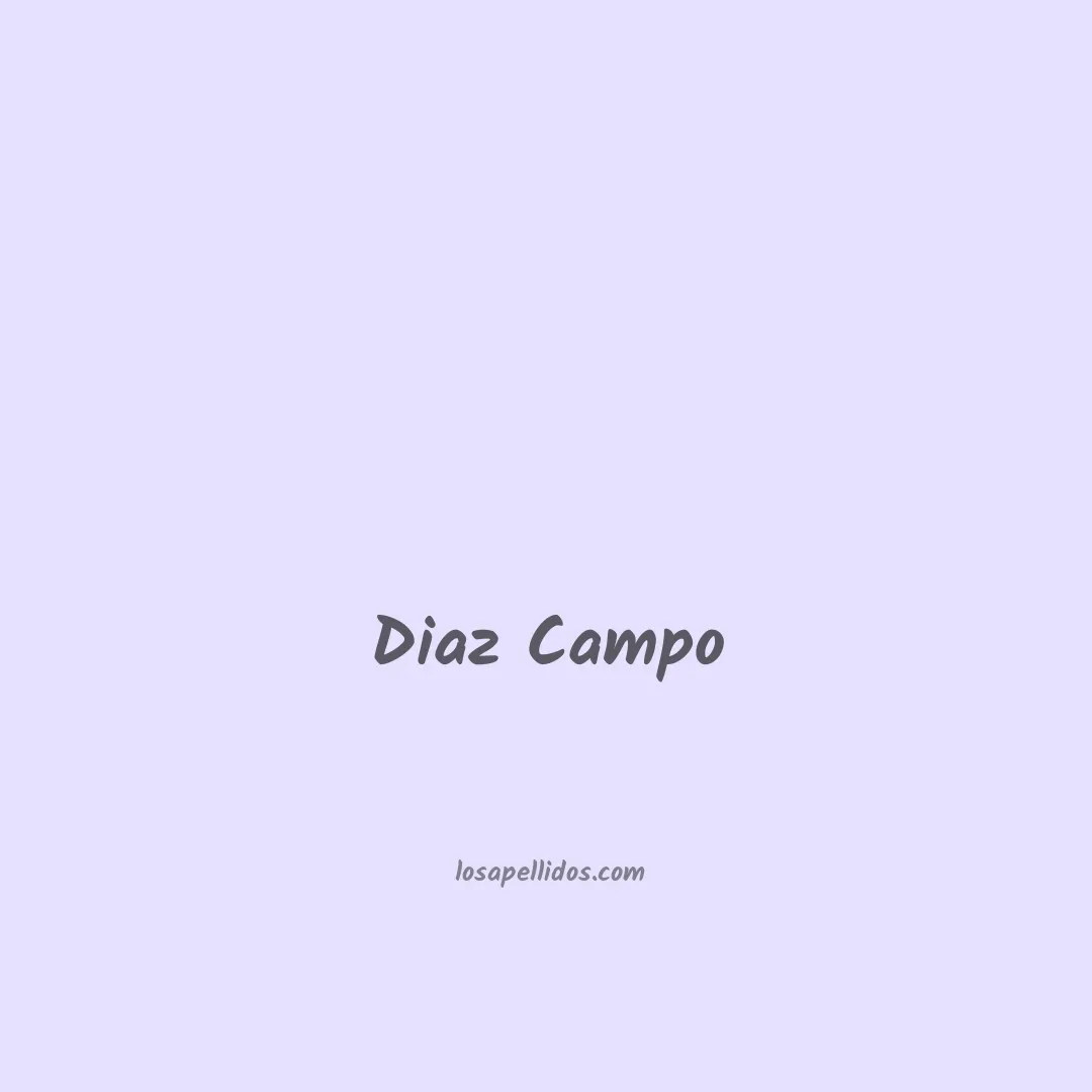 Diaz campo en chino
