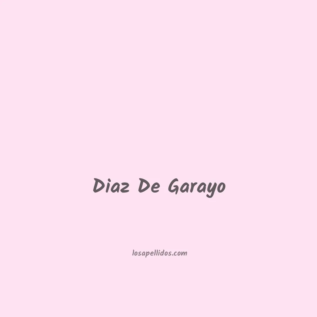 Diaz de garayo en chino