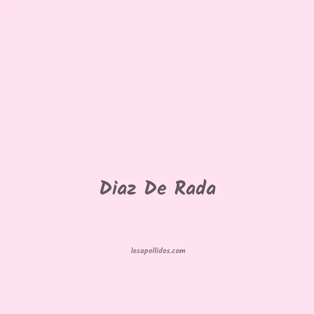 Diaz de rada en chino
