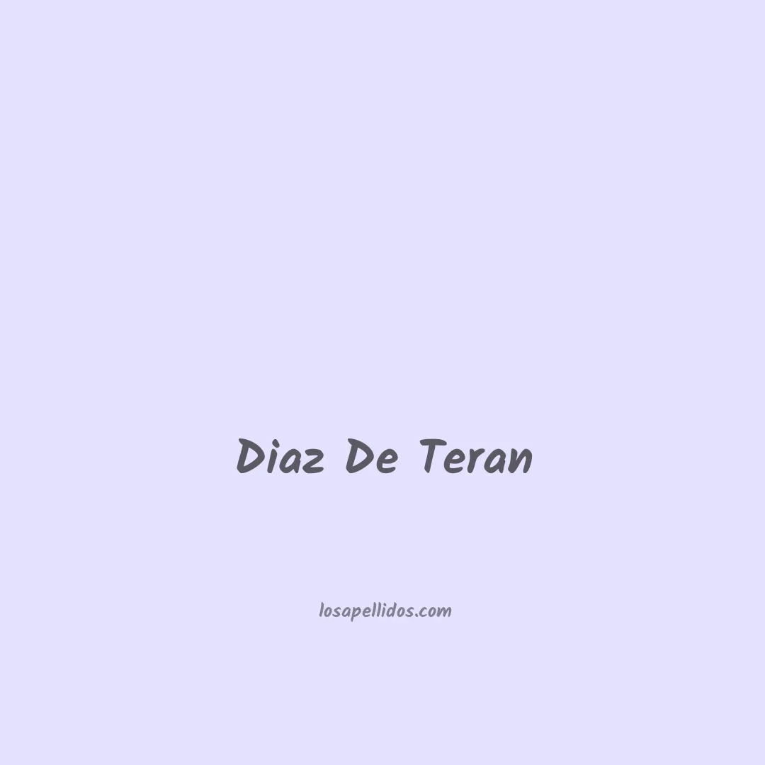 Diaz de teran en chino