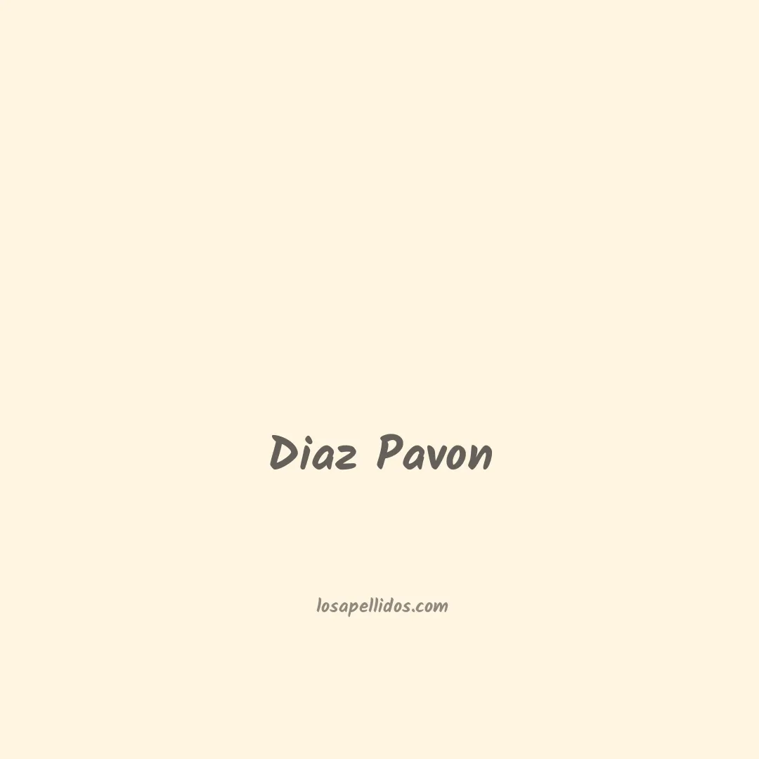 Diaz pavon en chino