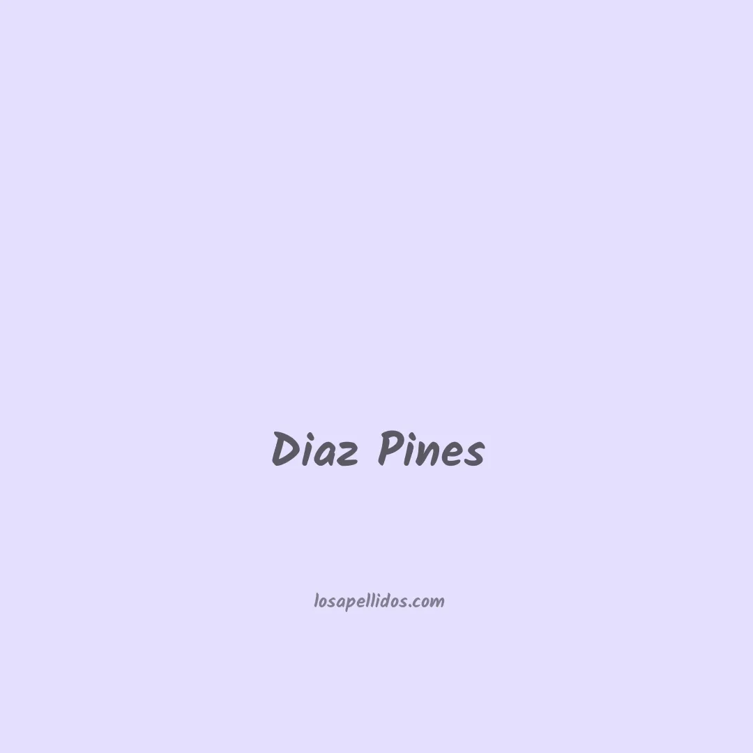 Diaz pines en chino