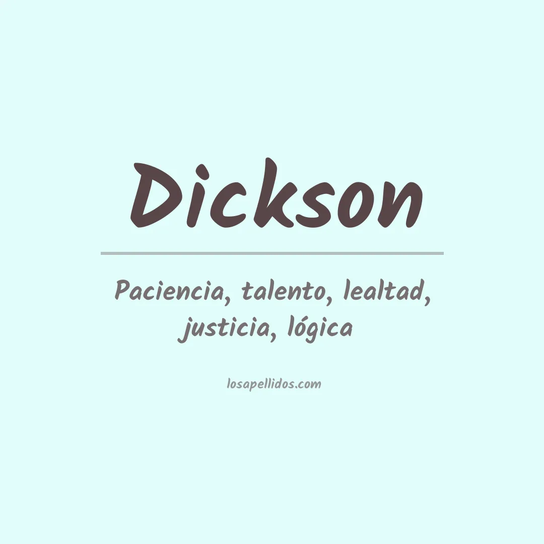 Apellido Dickson
