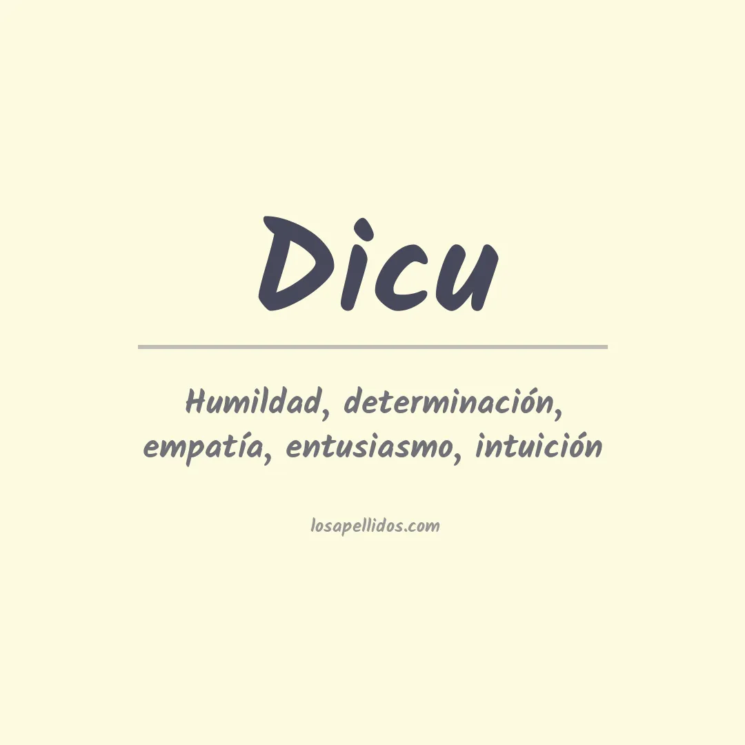 Apellido Dicu