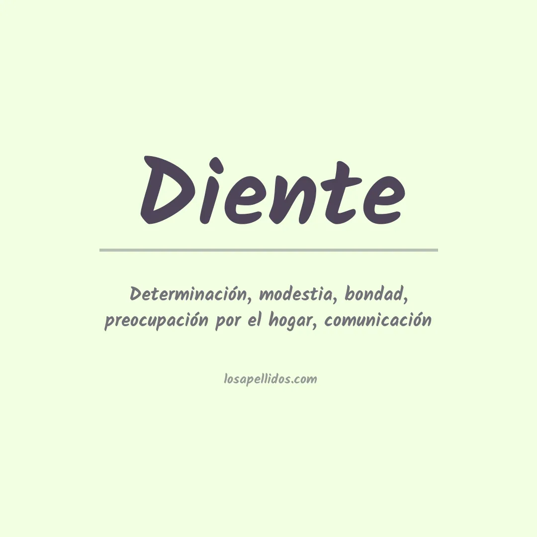 Significado del Apellido Diente