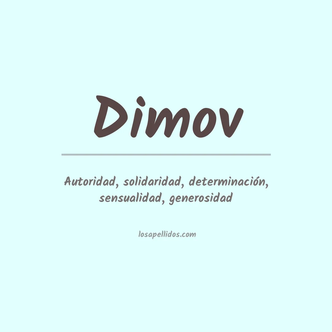 Apellido Dimov