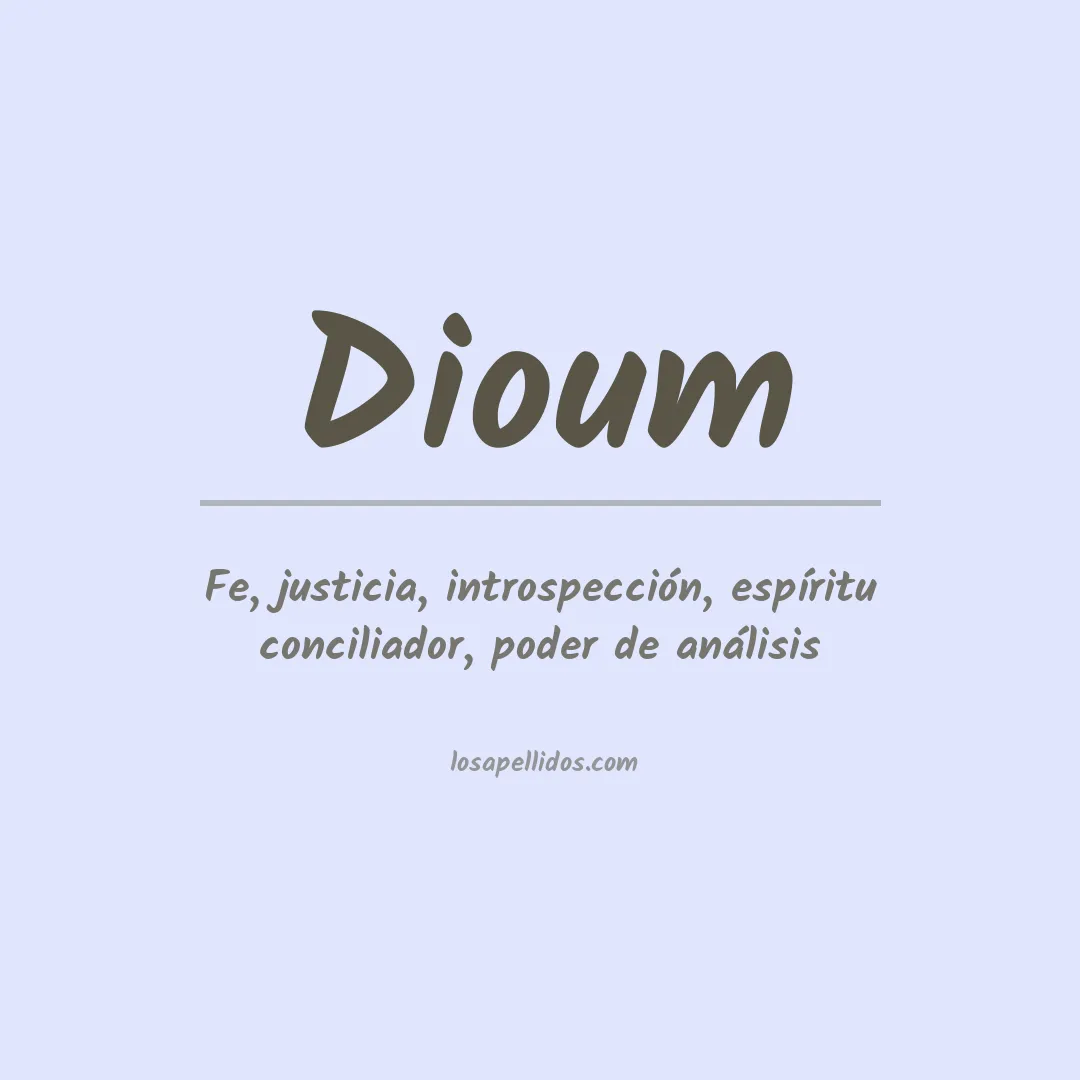 Apellido Dioum