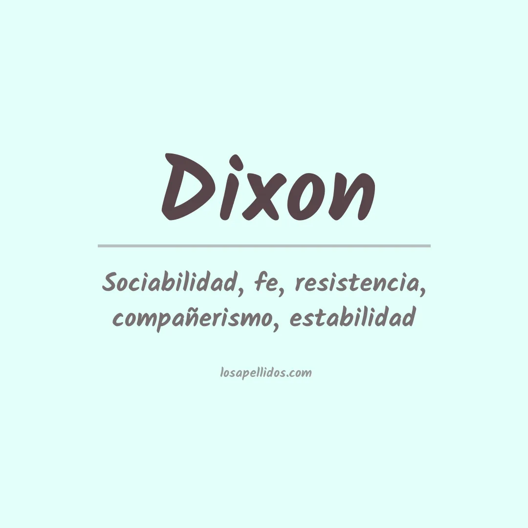 Apellido Dixon