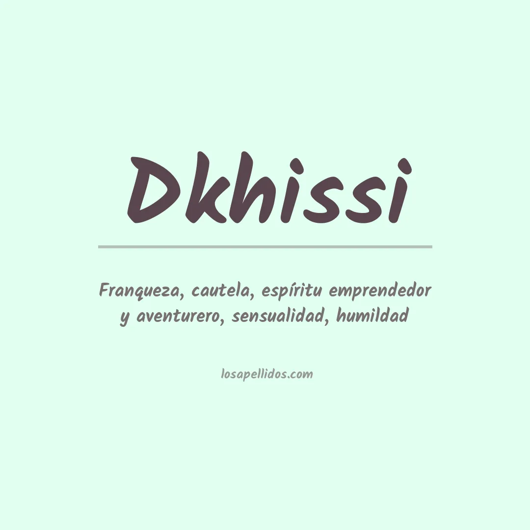 Apellido Dkhissi