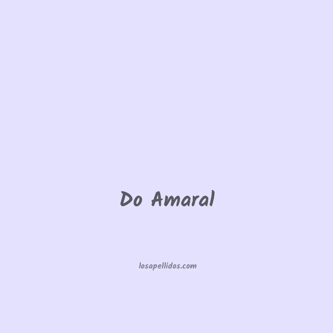 Do amaral en chino
