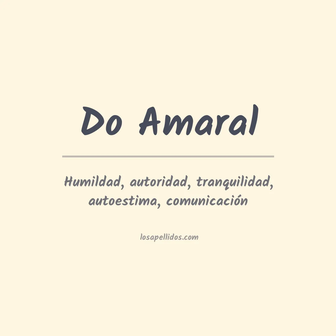 Apellido Do amaral
