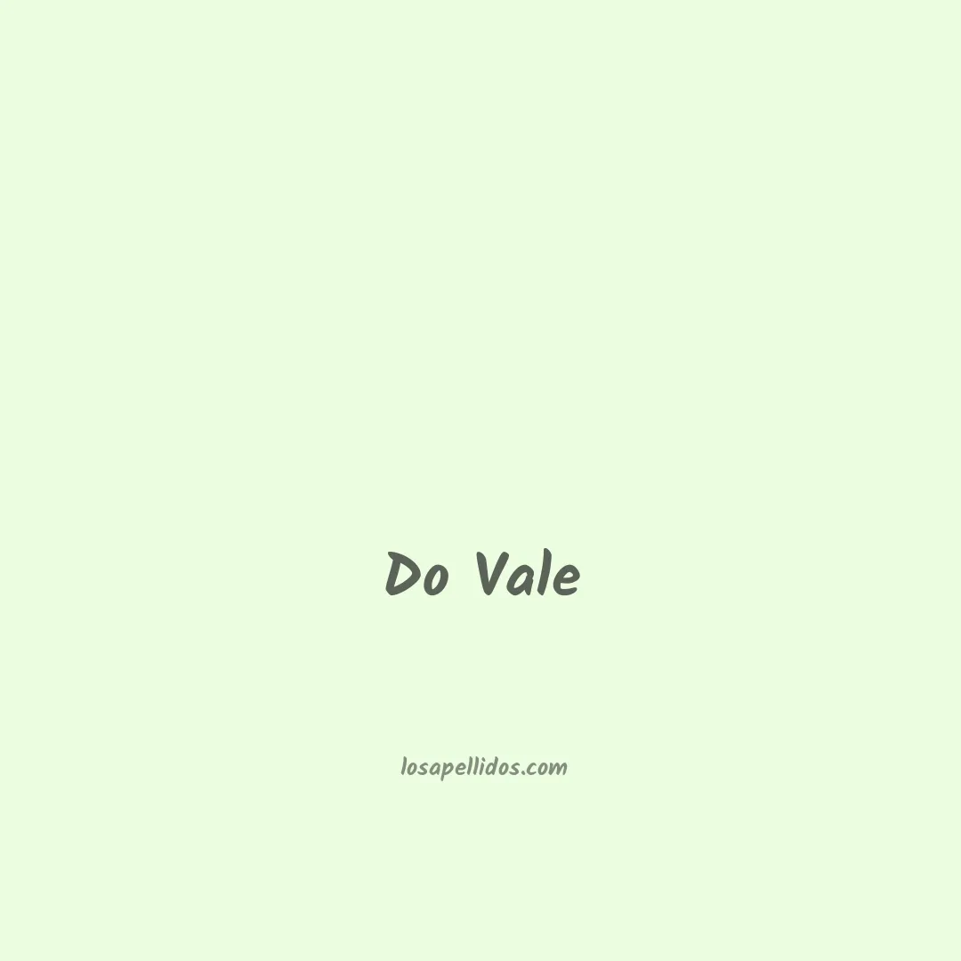 Do vale en chino