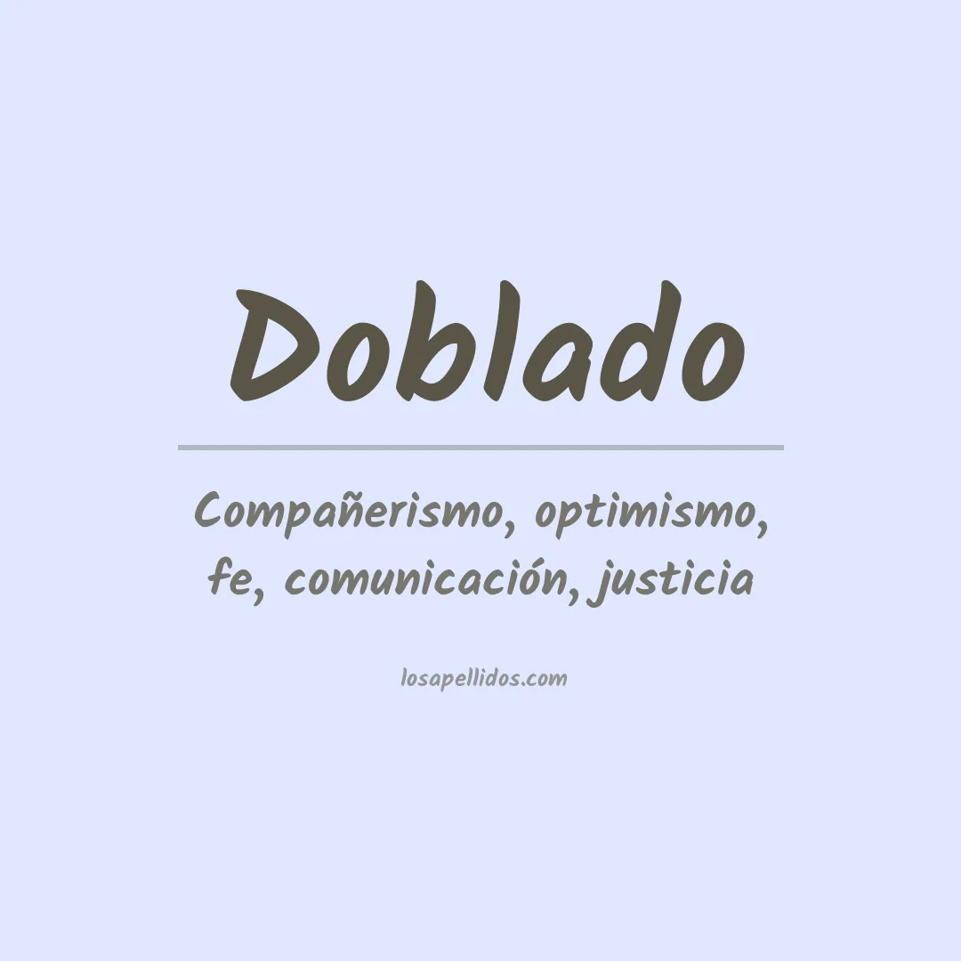 Apellido Doblado