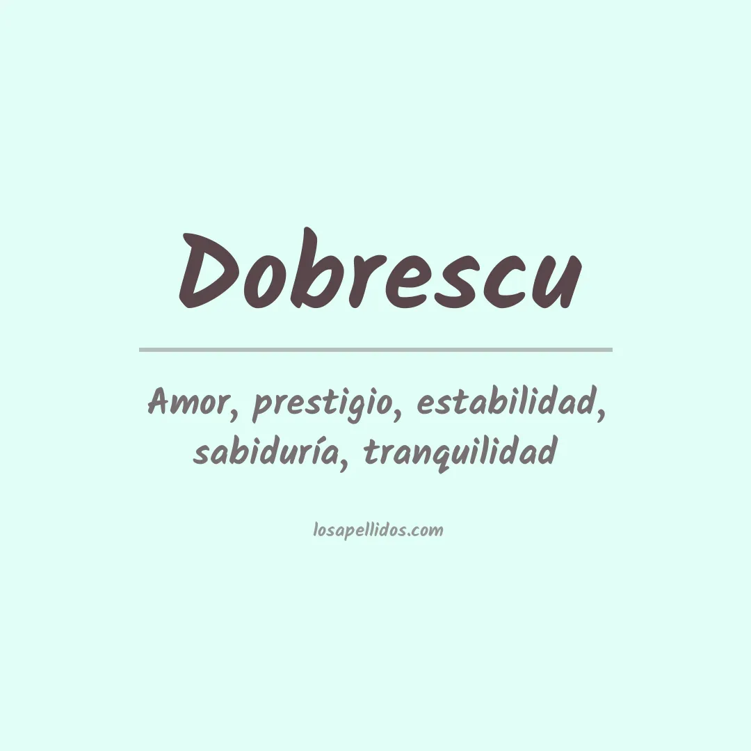 Apellido Dobrescu