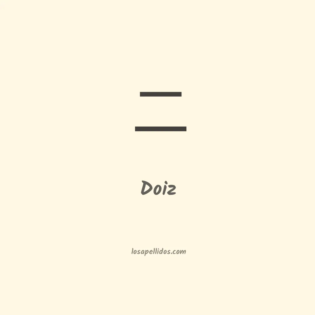 Doiz en chino