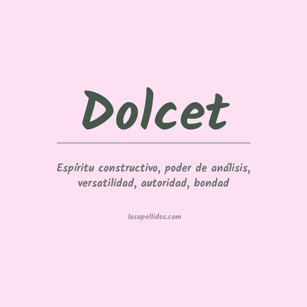 Apellido Dolcet