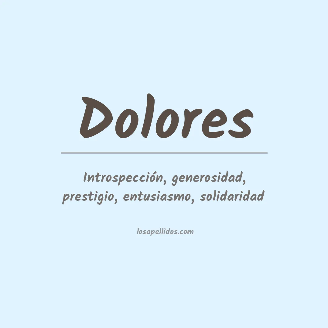 Apellido Dolores