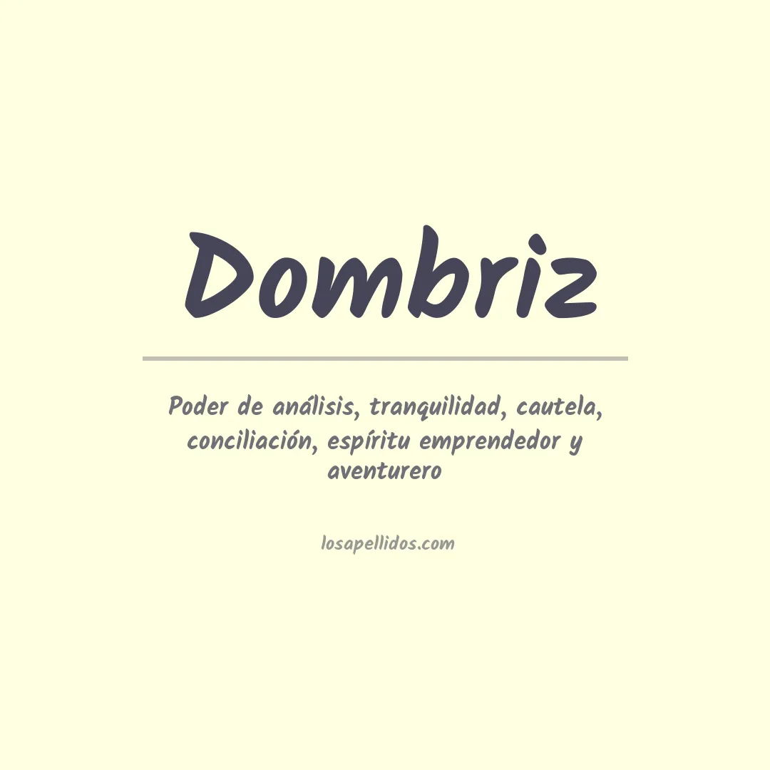 Apellido Dombriz