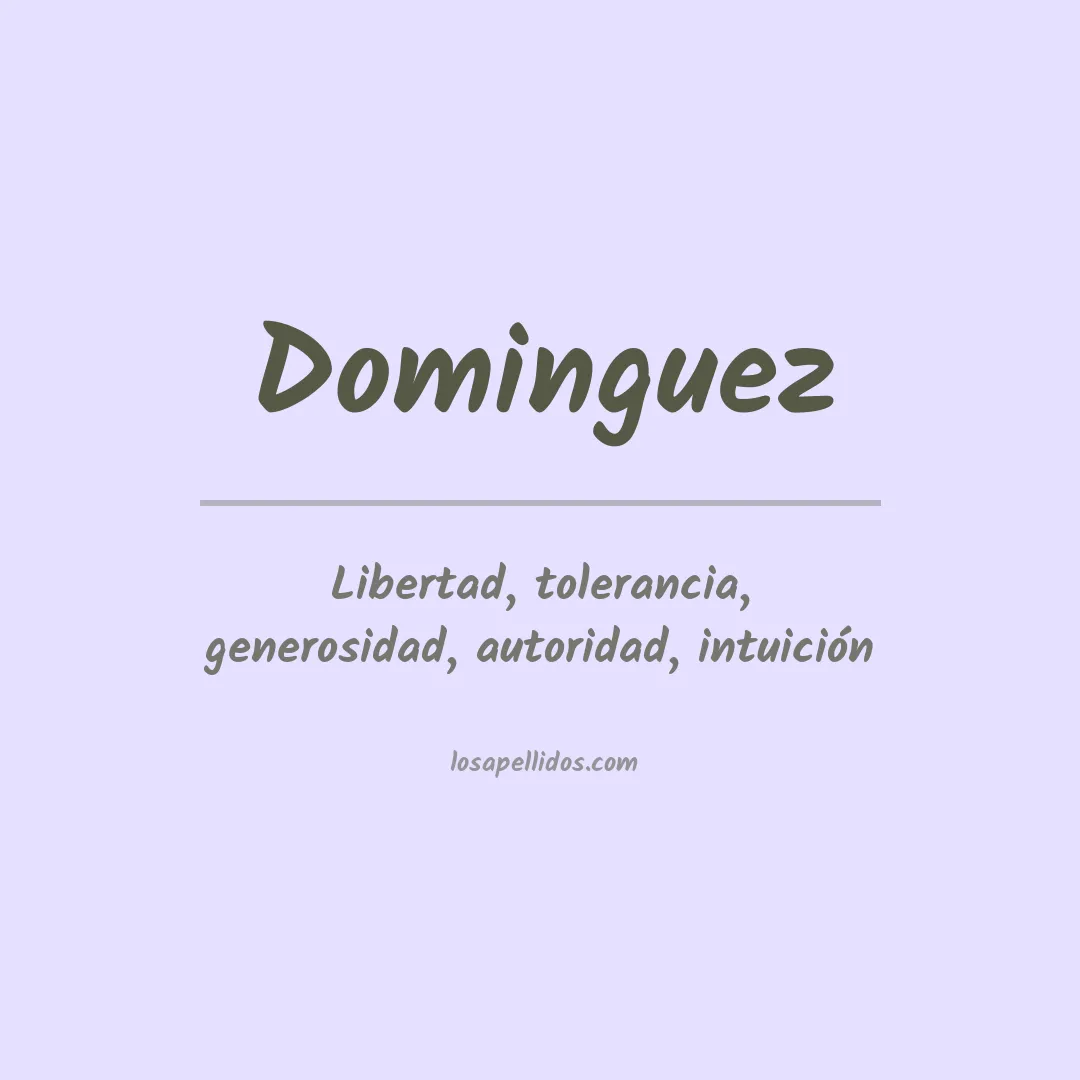 Apellido Domínguez