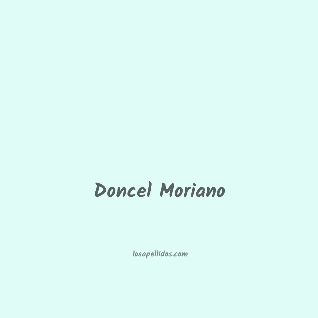 Doncel moriano en chino